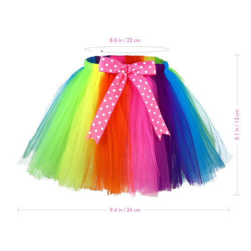 Kids Regenbogen Tutu Rock Für Netzrock Größe M 1
