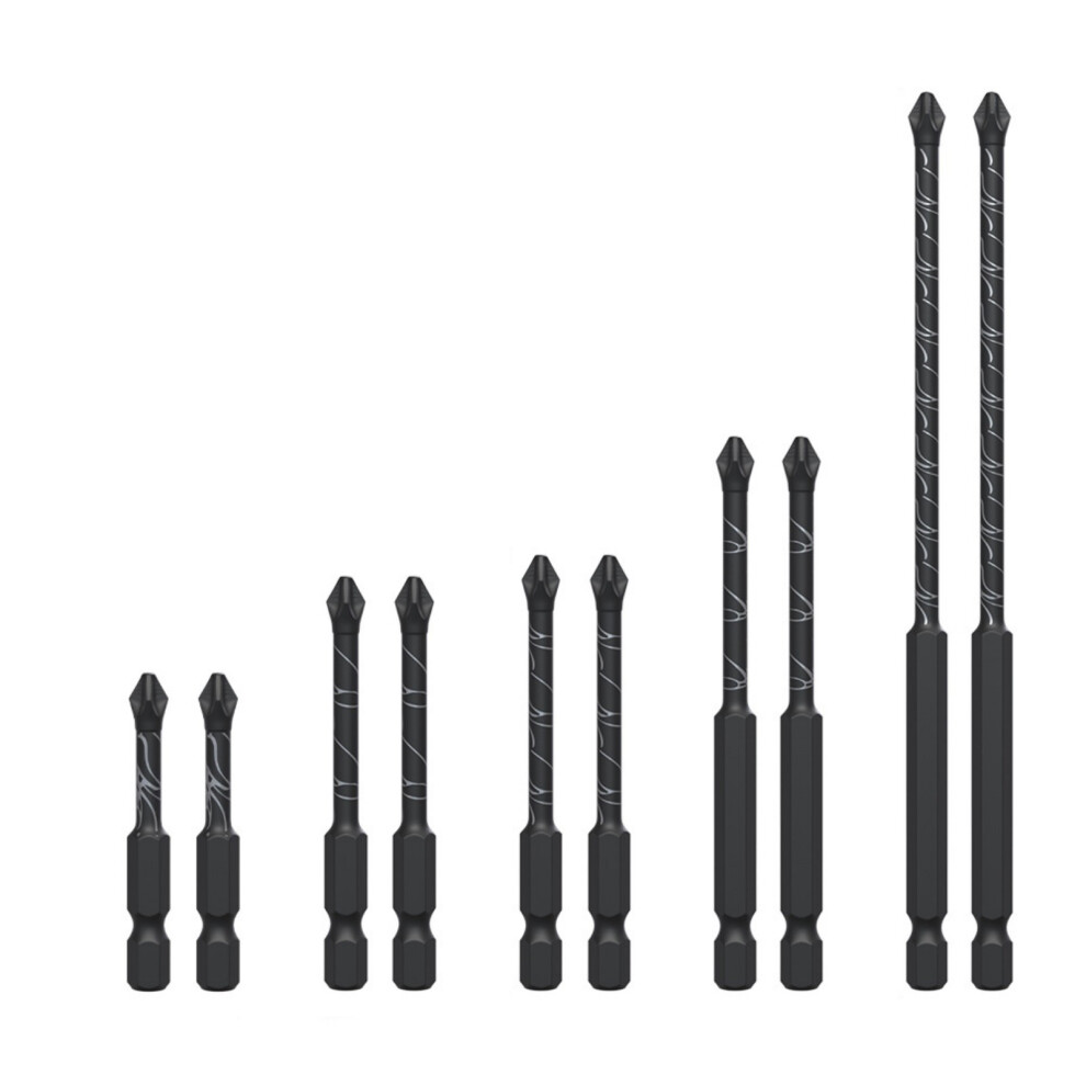 Pack Of 10/5Pcs Magnetic Ph2 Impact Driver Bit-Set Of 10 Pieces 7696000971513