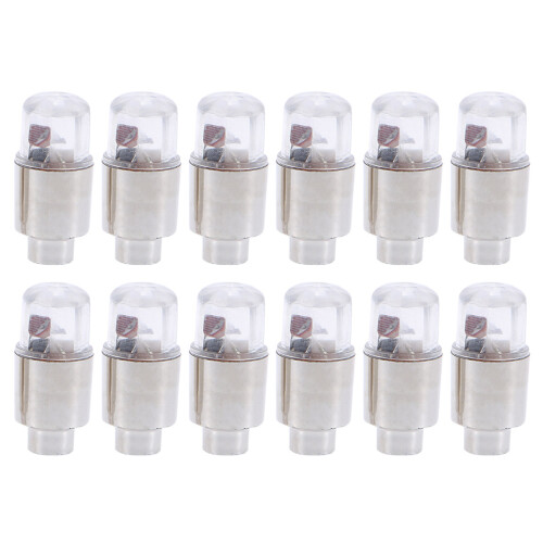 12 Pezzi Luci Decorative A Tappi Per Ruota Argento