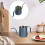 Ergonomic Examine Coffee Coffeepot 250ml Curvilinear-Deep Blue 4