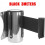Retractable queue barrier with stable construction for crowd management in various environments (black) 3