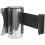 Retractable queue barrier with stable construction for crowd management in various environments (black) 2