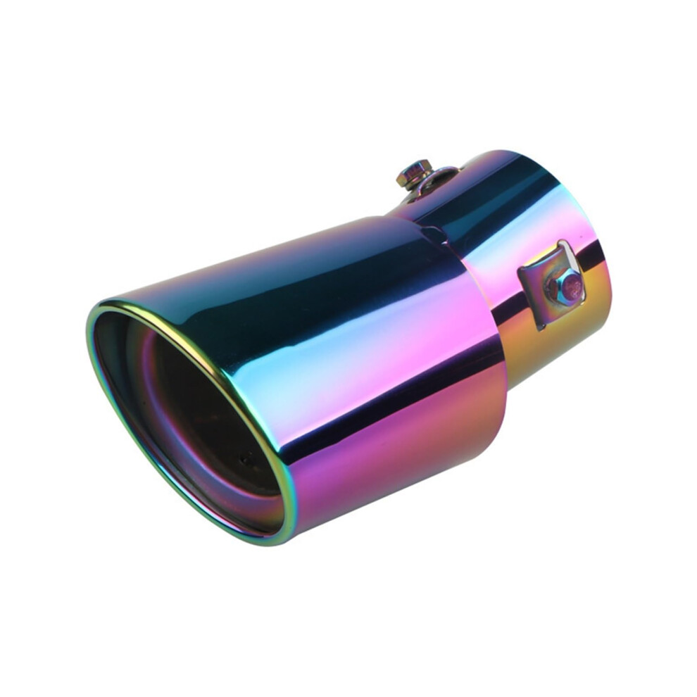 Tailpipe Universal Fit Exhaust Muffler Tip Round Stainless Steel Chrome Rear Tail Pipe Color 6 9119770032065