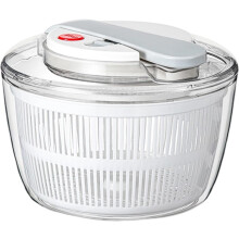 Vegetable Salad Spinner With Lid, Multifunctional Easy Press Tool For Washing, Drying, Draining And Mixing, White