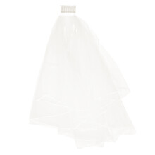 Brautschleier Hochzeitsnetz Mantilla Doppellagig Mit Beige