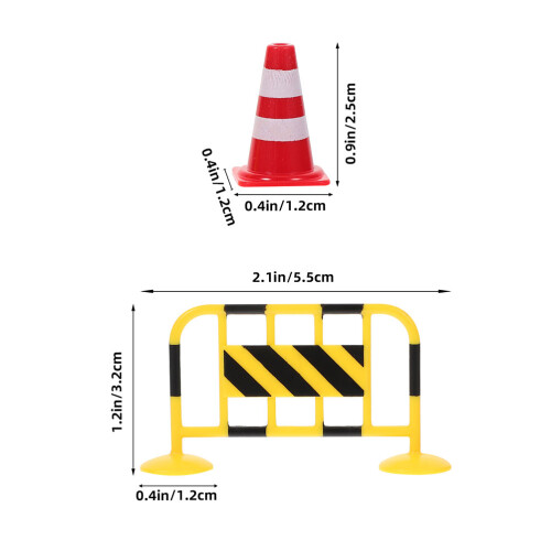 1 Set Mini Street Barricade And Cone Model For Micro Landscape Layout 1