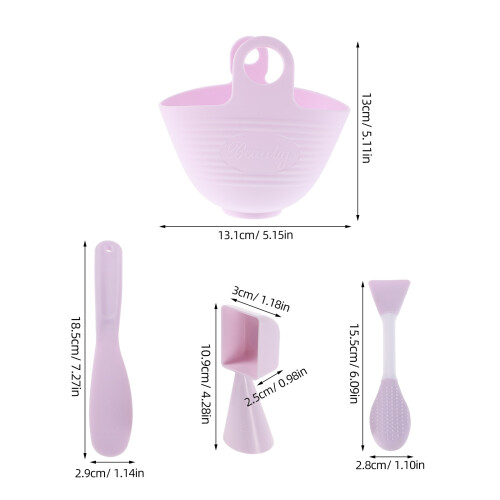 Silicone Face Mask Bowls Set With Applicator And Stirring Tool 1
