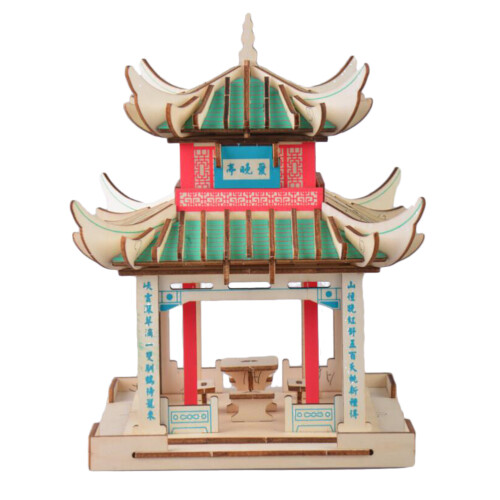 Aiwan Pavilion Shape 3D Puzzle Board For Decoration