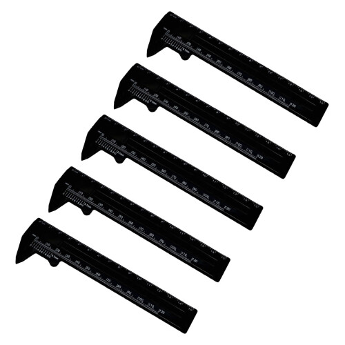 Vernier Caliper Double Scale Micrometer Ruler for-15 cm black