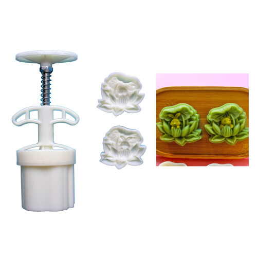 Flower Shape Mooncakes Stamps 50g Capacity Effective ABS Mould 1