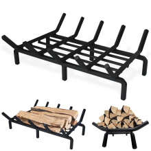 Fire Pit Grate 16Inch Iron, HeavyDuty Log Holder, Indoor Fireplace Compatible, Outdoor Camping Hearth Essential