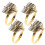 4Stk Hanukkah Serviettenring Metall Halter 1