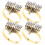 4Stk Hanukkah Serviettenring Metall Halter 7