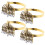 4Stk Hanukkah Serviettenring Metall Halter 4