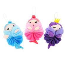 3St Cartoon Badschuim Balls Pe Kinder Douche Scrubber Diverse Kleuren