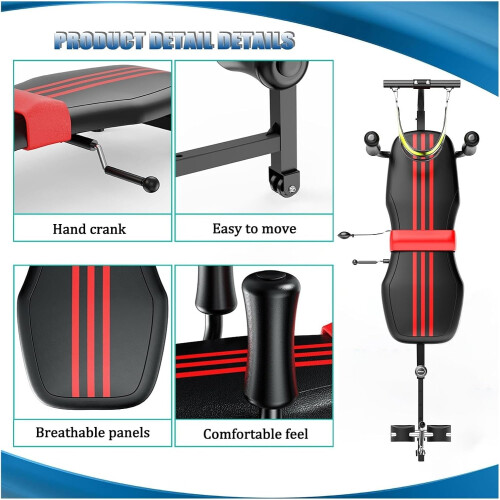 Back Stretch Bench with Cervical Traction  Spine Traction Lumbar Massage 1