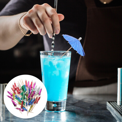 50 Pezzi Cocktail Hawaiani Per Spiedini Frutta E Torta 1