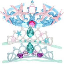 3St Prinsessen Glitter Kroontjes Haarband Voor Feest