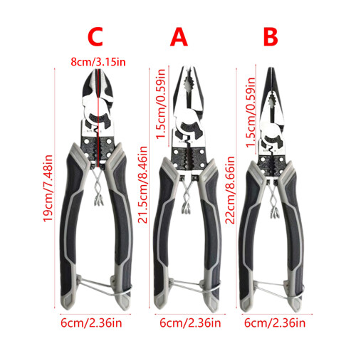 Ergonomic Antislip Handle Electrical-Inclined nose pliers 1