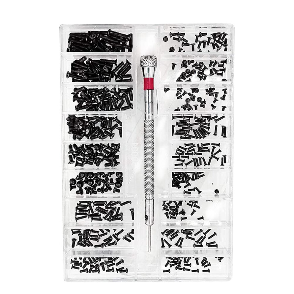 Eyeglass Sunglass Repair Kit, Replacement Screws Assortment Kit, High-Quality Carbon Steel Phillips Head Screws, Easy To Store In Plastic Sorting Box, 9061222267214