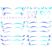 6 Oogschaduw Stickers, Kleverige Eyeliner Decals