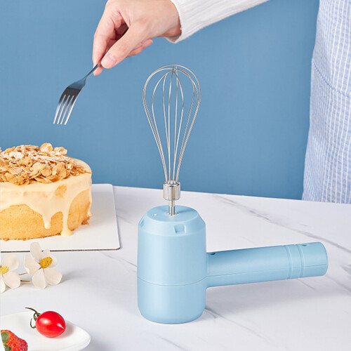 Cordless Eggs Beater With 800mAh Battery 3 Speed Mode-White 1