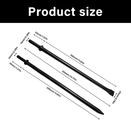 Pneumatic Chisels 14Inch Steel Flat Point Tip Professional 2