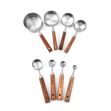 8Pcs Stainless Steels Coffee Scoops Small Cup Tablespoon-silver