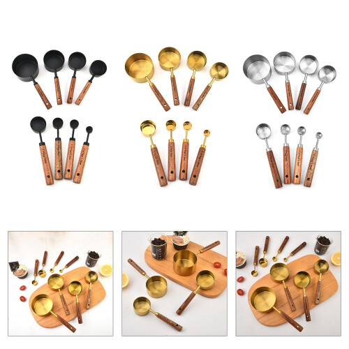 8Pcs Stainless Steels Coffee Scoops Small Cup Tablespoon-silver 2