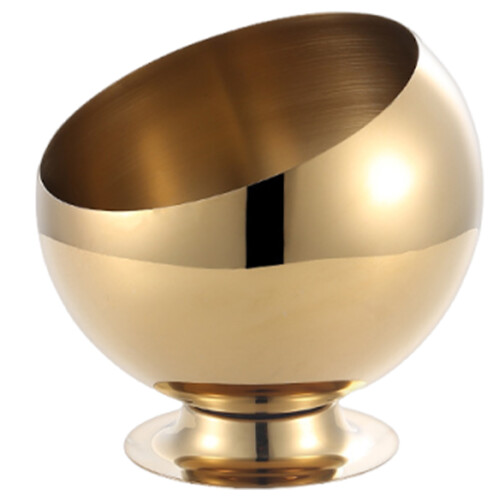 Metal Base Candy Dispenser Bowl Office Desk Accessory-14cm