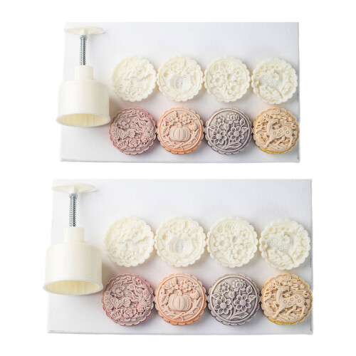 Round Flower Pattern Dessert Molds Cookie Molds Hand Press-150 1