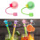 Drinking Straw Caps Plugs Portable Straw Caps Lovely Hat-Blue 7
