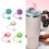 Drinking Straw Caps Plugs Portable Straw Caps Lovely Hat-Blue 5