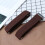 1 paio braccialetti camicia chinlon 2,5 cm marrone 8