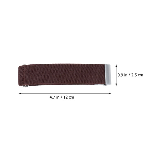 1 paio braccialetti camicia chinlon 2,5 cm marrone 1