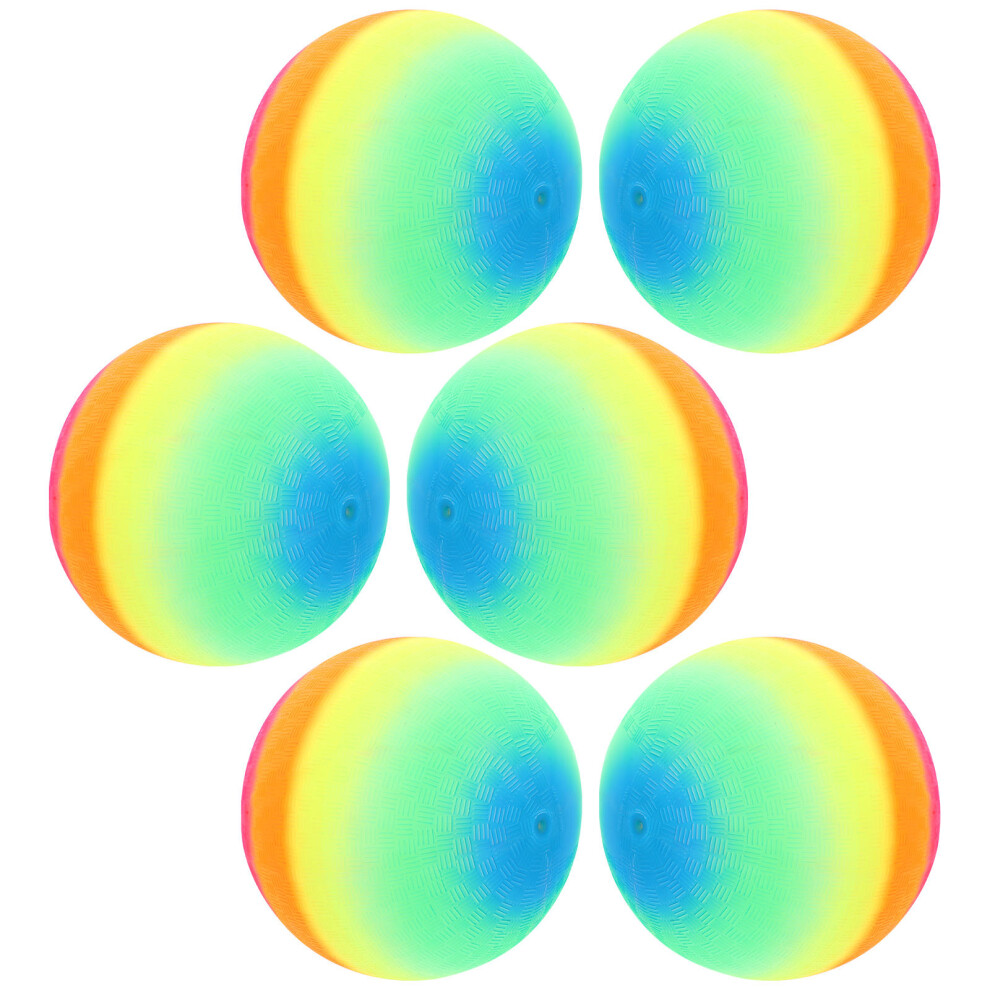 6 Sztuk 22 Cm Grubsze Kolorowe PiłKi Z Tworzywa Pcv Do Dla Dzieci-image