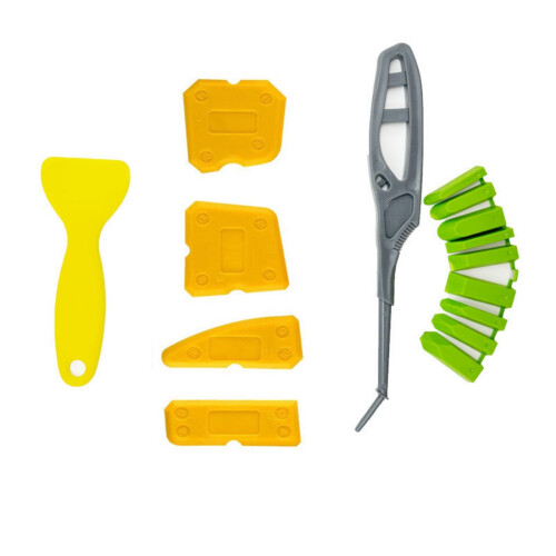 Professional Silicone Caulking Finishing Tool-Yellow scraper