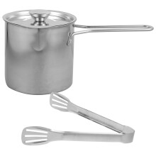 1 Set Fritiergerät Mit Frittierkorb Und Küchenzange