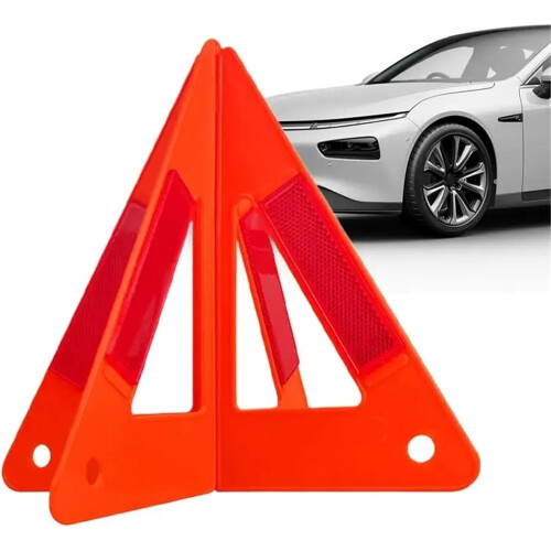 3pcs Emergency Warning Triangle Set Reflective Foldable  Visibility Roadside Safety for Car 1