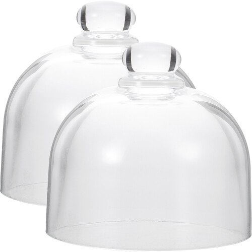 2Stk Transparente Glasabdeckung Für Kuchen Und Dessert 1
