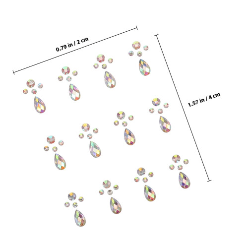 6 Bögen Gesichts- Steinchen Körper-Schmuck Aufkleber 1