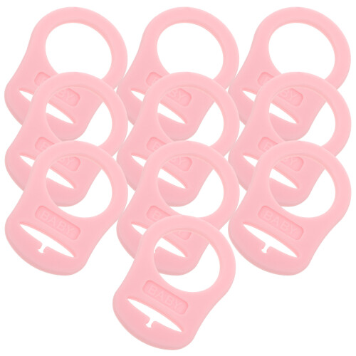 10St Soft Schnullerkettenhalter Mit Adapterringen