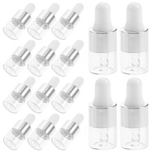 30Pcs Portable Glass Dropper Bottles White Leakproof for Essence Oils