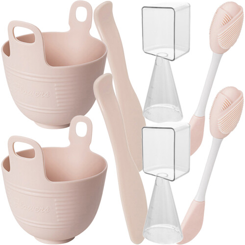 2 Sets Silikon Gesichtsmaske Mischschüssel DIY Werkzeug