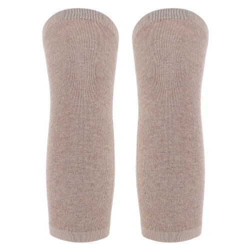 2Stück Kurze Knieschoner Aus Kaschmir Elastisch Sport M Hellbeige 2