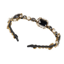 diamantierter perlen-haarreif, filigraner stilvoller haarschmuck