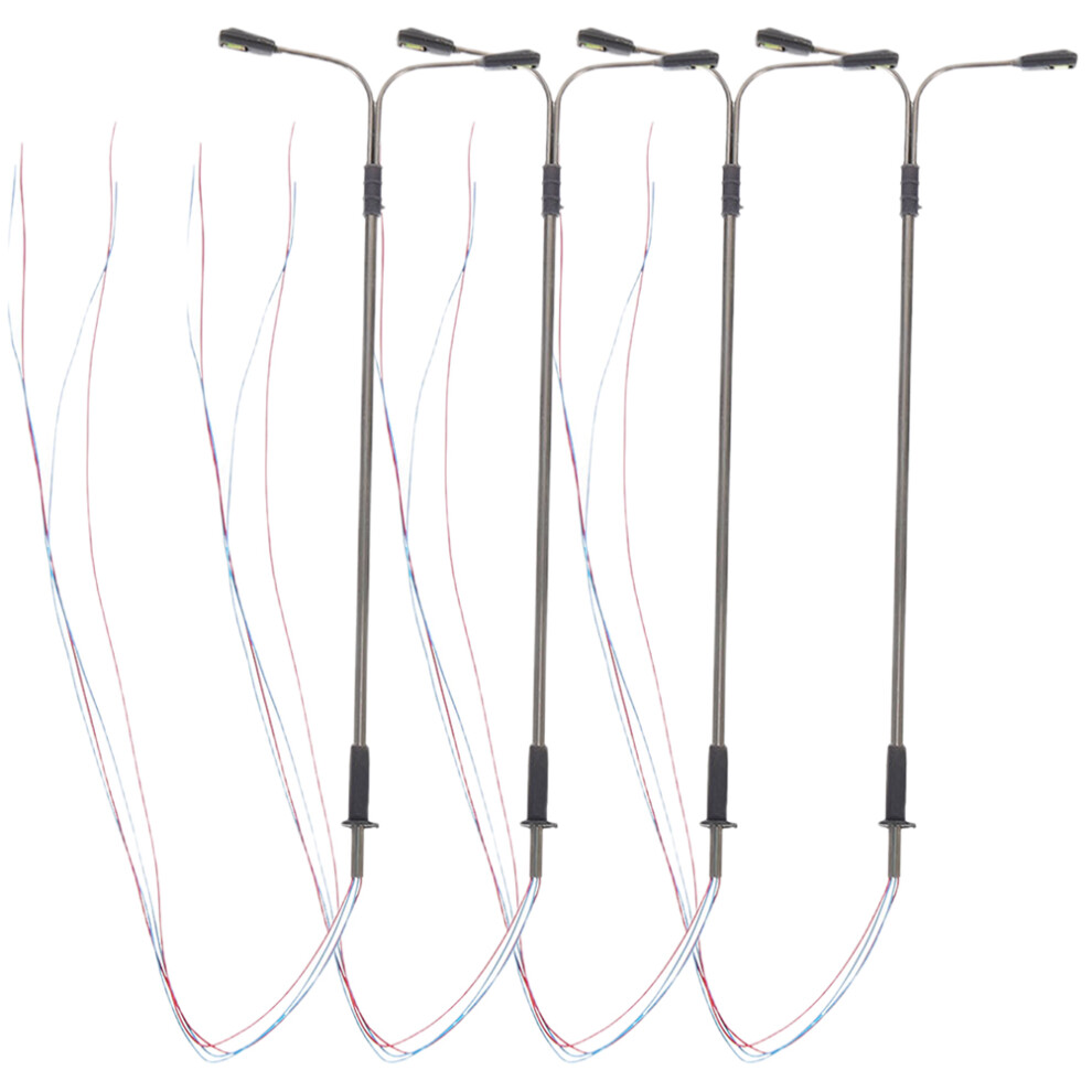 4 Sztuki Miniatury Latarni Ulicznej Do Domku Lalkowego W Skali 1:100-image