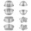 4 Set Aluminum Alloy Bath Bomb Molds Diy Tool 4