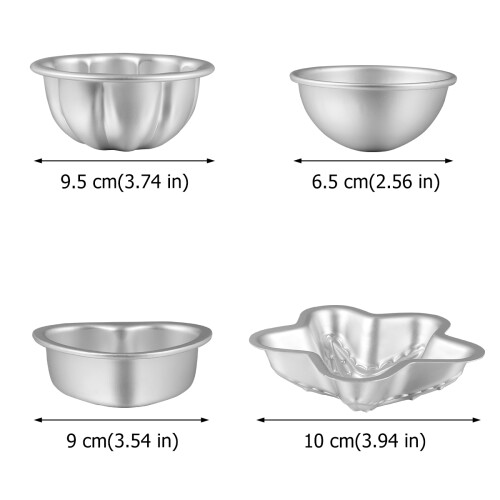 4 Set Aluminum Alloy Bath Bomb Molds Diy Tool 1