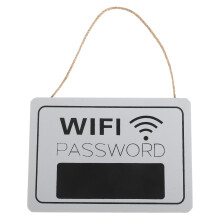 Wifi Passwort Schild Holz Grau 1